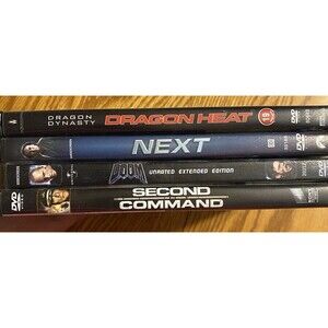 Lot Of 4 Action Movies DVDS Doom, Next, Second Command, Dragon Heat